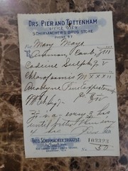 File box & 101 antique prescriptions (1913) – Codeine, Anodyne, Poisons