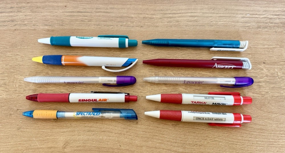 Lot of 10 PENS Drug Rep Pharmaceutical Promo Medical Advertising Inc.