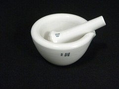 Vintage Used Coors USA Lab Mortar 522-00 and Pestle 000 Set, #5