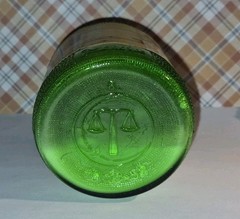 Vintage Textured Green Glass Bottle McKesson’s Boric Acid 8 oz.