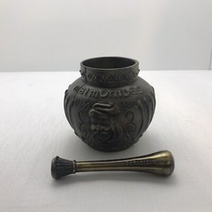 Maimonides 1135-1204 Secundum Artem Brass Rx Mortar & Pestle Coricidin