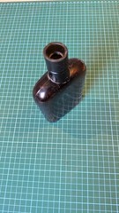 Vintage Brown Glass Whiskey Bottle Apothecary Antique Flask Rustic Decor