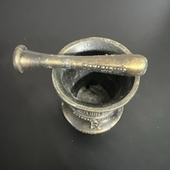 Vintage 1977 Schering Brass Mortar and Pestle 15th Edition Louis DuFilho 2.5″ C7