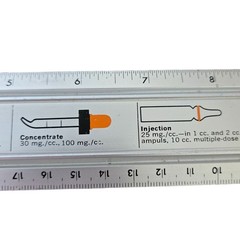 Vtg 60s SK&F Thorazine Metal 12″ Ruler Antipsychotic Medication Advertising SKF