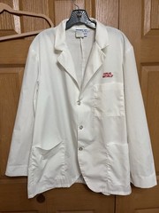 Vtg Drug World Pharmacy Lab Coat Sz 44 Metcal Ottenheimer USA 1970s Halloween