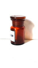 PROTARGOLUM, Vintage Glass Apothecary Pharmacy Brown Jar, 50 ml, Cap