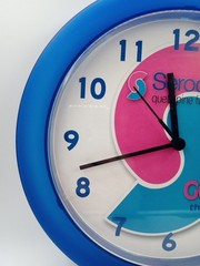 Seroquel Pharmaceutical Rep Office Clock Royal Blue Pink 12 Inch Diameter