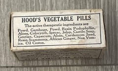 Vintage Hoods Vegetable Pills Cardboard Box – Pharmaceutical Collectible
