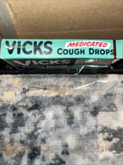 Vintage Box Of Vicks Medicated Cough Drops 1.2 Ounces In Original Packaging