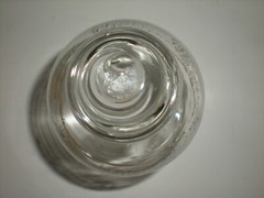 Antique Apothecary Jar Gold pattern vtg glass candy container RARE
