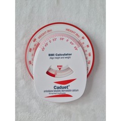 Caduet BMI Calculator Unisex OS White Red Wheel Pharmaceutical Promo Magnet EX