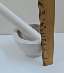COORS Vintage Mortar & Pestle Porcelain Set School Science Lab 7″