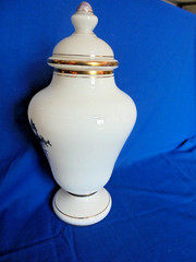 Vintage Buttyr Cacao White Glass Apothecary Jar Pharmacy MCM Mid Century Modern