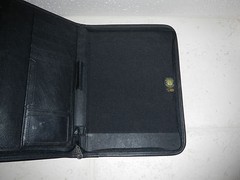 Prilosec Drug Pharmaceutical Advertising Logo Leeds Leather Padfolio Notebook