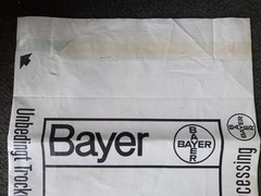 Vintage BAYER Pharmaceuticals Makrolon Polycarbonat Chemical Compound Bag 1970s
