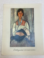 Renese Drug Pfizer Pharmaceutical Advertising Art Brochure 1962 Gypsy Modigliani