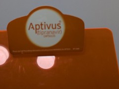 Vintage Aptivus Pharmaceutical Drug Rep CLIPBOARD Orange Promo Advertising Gift