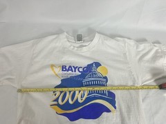 VTG Baycol Cerivastatin White T Shirt Pharmaceutical Drug Rep Doctor Size L RARE