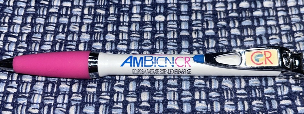 Drug Rep AMBIEN CR Collectible Heavy Metal Pen RARE