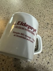 Vintage Drug Rep Eldepryl Mug Pharmaceutical Drug Rep Ad Eldepryl