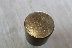 VINTAGE 2 POUND BRASS WEIGHT USED