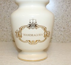 VTG Eli Lilly® Mandragora & Scale Ceramic Lidded Apothecary Pharmacy Jar 8.5″