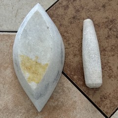 Marble Boat Mortar & Pestle Apothecary Pharmacy Medicine Herb Spice Grinder