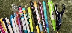 28 VTG Pharmaceutical Drug Rep Pen Metal Lipitor Zoloft Lexapro Zyban Viagra+