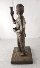 XL Bronze Apothecary Pharmacist Pharmacy Statue Trophy Award Figure Vtg