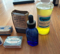 vintage Sinus and Nose Collection: Antomine (quinine), Bio-10-s throat lozenges