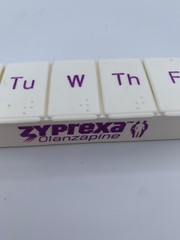 Vintage Zyprexa Olanzapine Weekly Pill Organizer Medical Drug Pharmaceutical Rar