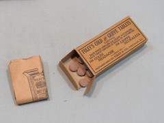 Vintage NOS Foley’s Cold & Grippe Tablets, Qty 3, Original Boxes w/Contents