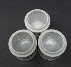 Vintage Porcelain Apothecary Medicine Jar Set Salts Cologne Gauze Perioxide