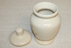 VTG Eli Lilly® Mandragora & Scale Ceramic Lidded Apothecary Pharmacy Jar 8.5″