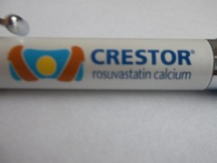 Crestor Rosuvastatin Metal Promo Pen – Rubber Grip – Dried Tip