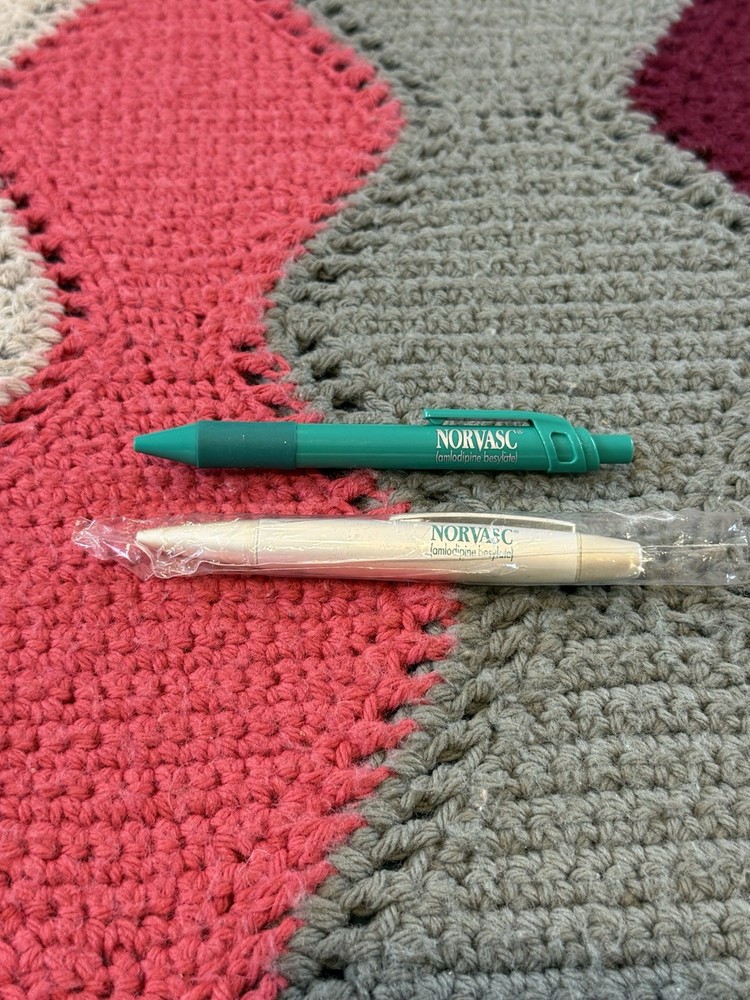 NORVASC Medical Drug Rep Pharmaceutical Pens Collectible Advertising