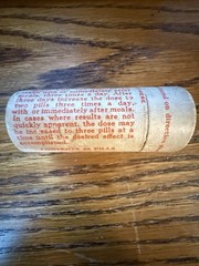 NOS Quack Medicine Wood container Dr Williams Pink Pille Tonix Schenectady NY