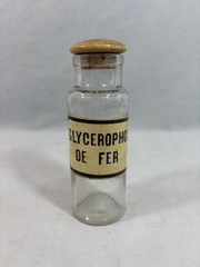3 Antique Pharmacy / Apothecary Bottles In Blown Glass