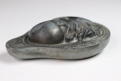 VTG Tabron Metal Paperweight Salesman Sample Gift Fetal Baby Parke-Davis (s824)