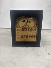 Vintage DRUGPACK RECORD FILE metal apothecary Pharmacy cabinet Drug Package Box