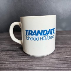 Vintage Trandate Labetalol HCl Glaxo Pharmaceutical Advertising Coffee Mug