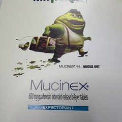 Mucinex Mr. Mucus Promotional Plastic Clipboard Advertising Pharmacy Display