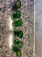 Vintage Emerald Green Glass Eye Wash Cups – Set of 6 – Apothecary Eye Baths – An