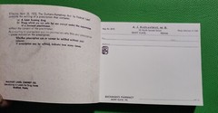 New Old Stock Prescription Pad Doctor PA 1950’s RX U.S. Act 1951