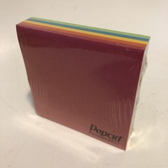 Rainbow Colors Post It Paper Sticky Note Pad Vintage Pepcid Drug Advertising