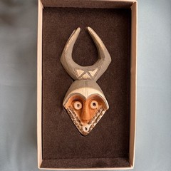 Vintage McNeil Pharmaceutical advertising physician gift African animal mask