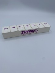 Vintage Zyprexa Olanzapine Weekly Pill Organizer Medical Drug Pharmaceutical Rar