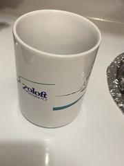 Pfizer Zoloft Coffee Mug Cup White Blue Pharmaceutical Promo Rep Advertising VTG