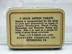 Vintage SPARTAN ASPIRIN Medical Drug TIN Advertising Petersburg VA