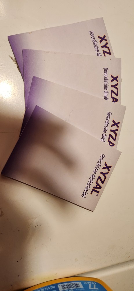 Rare, XYZAL, Drug Rep, Post-it notes pharma Pharmaceutical